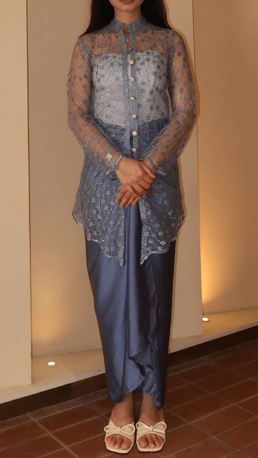 Dana Kebaya in Denim Blue